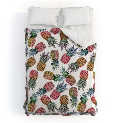 Dash and Ash pineapple palooza Duvet Cover