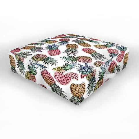 Dash and Ash pineapple palooza Outdoor Floor Cushion