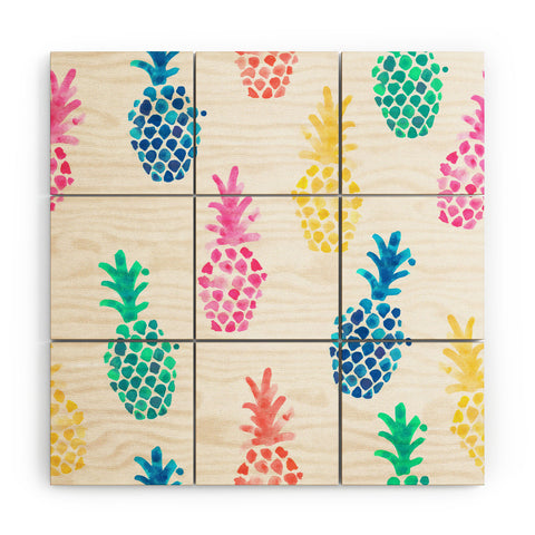 Dash and Ash Pineapple Paradise Wood Wall Mural