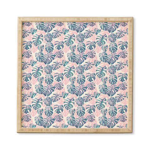 Dash and Ash Pinky Palms Framed Wall Art