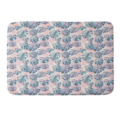 Dash and Ash Pinky Palms Memory Foam Bath Mat