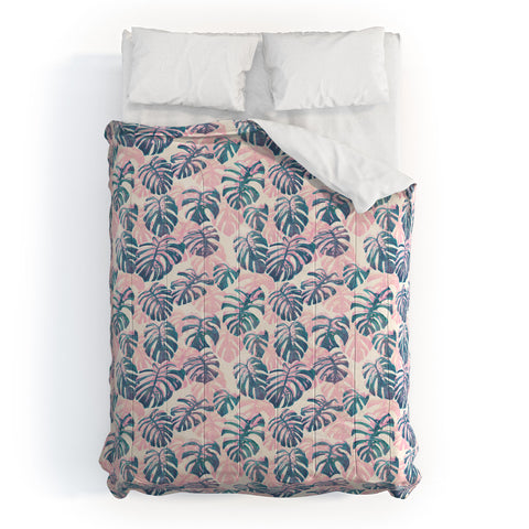 Dash and Ash Pinky Palms Comforter