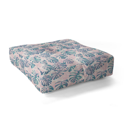 Dash and Ash Pinky Palms Floor Pillow Square