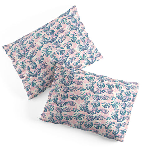 Dash and Ash Pinky Palms Pillow Shams