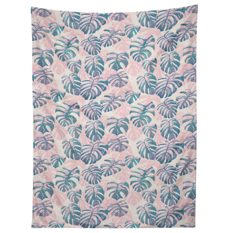 Dash and Ash Pinky Palms Tapestry