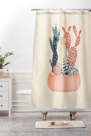Dash and Ash Plants for Days Shower Curtain And Mat