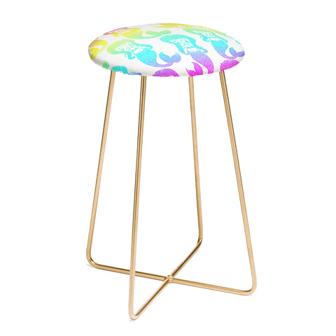 Dash and Ash Rainbow Mermaids Counter Stool