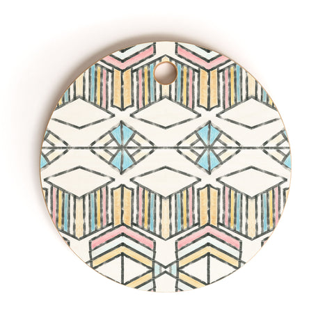 Dash and Ash Rainbow Roam Cutting Board Round