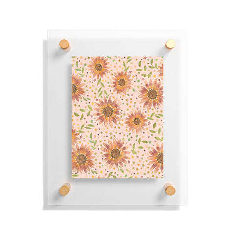Dash and Ash Rainbow Sunflower Floating Acrylic Print