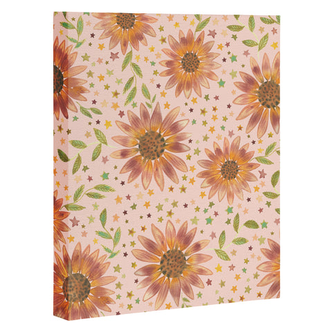 Dash and Ash Rainbow Sunflower Art Canvas