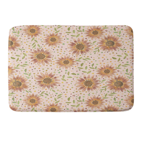 Dash and Ash Rainbow Sunflower Memory Foam Bath Mat