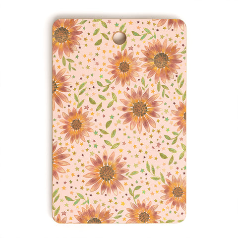 Dash and Ash Rainbow Sunflower Cutting Board Rectangle