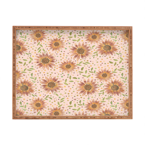 Dash and Ash Rainbow Sunflower Rectangular Tray