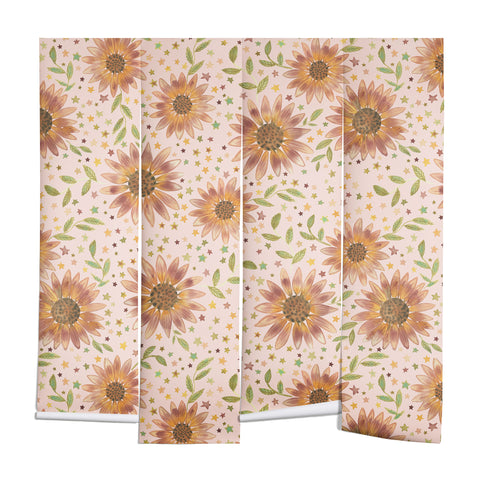 Dash and Ash Rainbow Sunflower Wall Mural