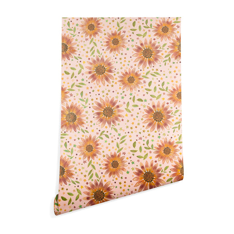 Dash and Ash Rainbow Sunflower Wallpaper