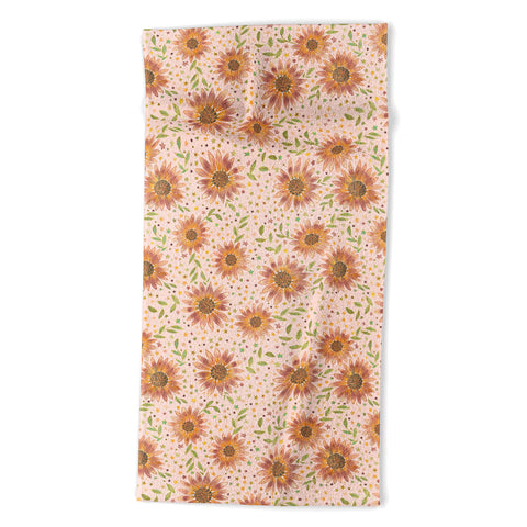 Dash and Ash Rainbow Sunflower Beach Towel