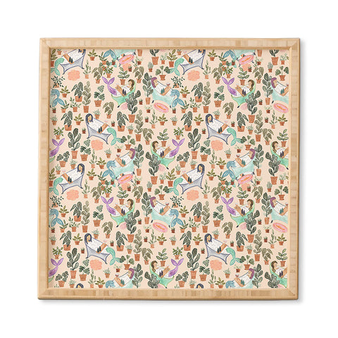 Dash and Ash Self Care Mermaids Framed Wall Art