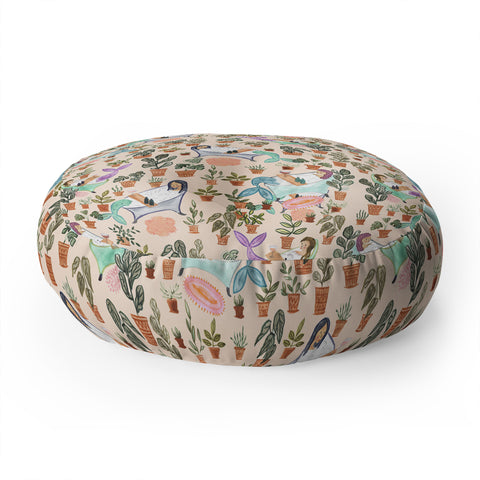 Dash and Ash Self Care Mermaids Floor Pillow Round