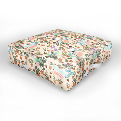 Dash and Ash Self Care Mermaids Outdoor Floor Cushion