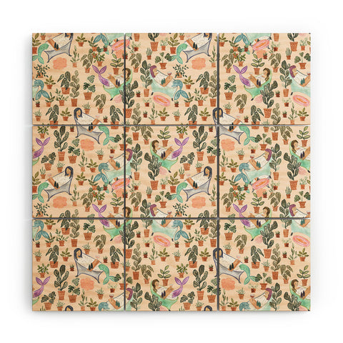 Dash and Ash Self Care Mermaids Wood Wall Mural