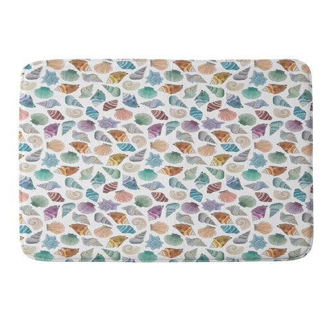 Dash and Ash Shells Memory Foam Bath Mat