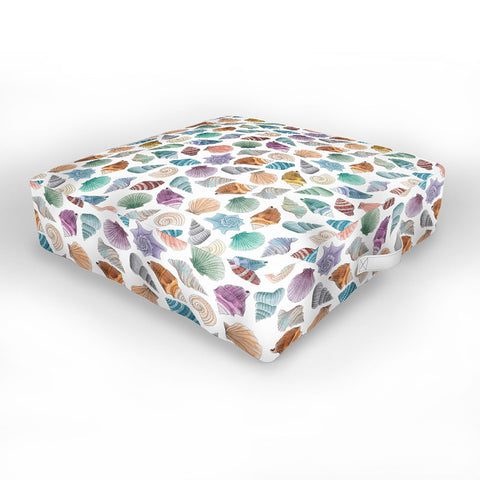 Dash and Ash Shells Outdoor Floor Cushion