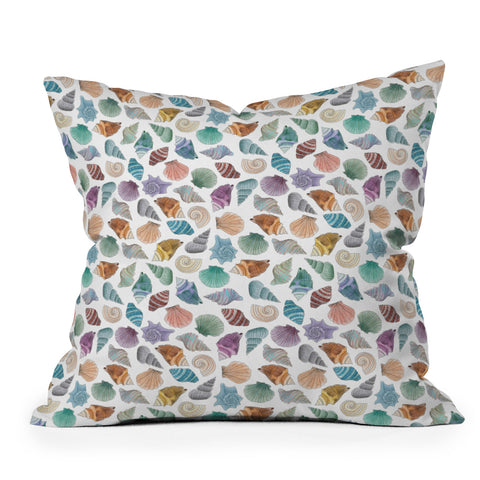 Dash and Ash Shells Throw Pillow