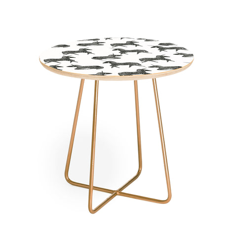 Dash and Ash Sleepy Unicorn Neutral Round Side Table