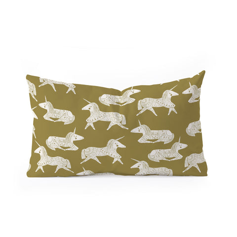 Dash and Ash Sleepy Unicorns Oblong Throw Pillow