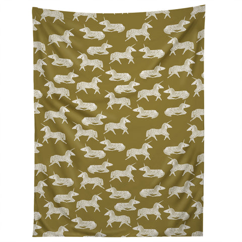 Dash and Ash Sleepy Unicorns Tapestry