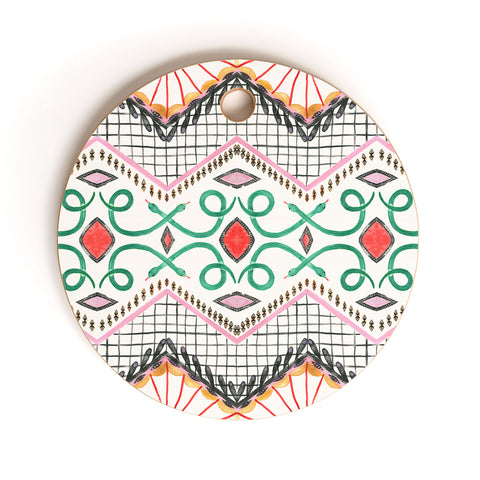 Dash and Ash Slither Cutting Board Round