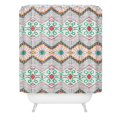 Dash and Ash Slither Shower Curtain