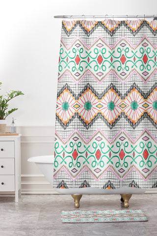 Dash and Ash Slither Shower Curtain And Mat