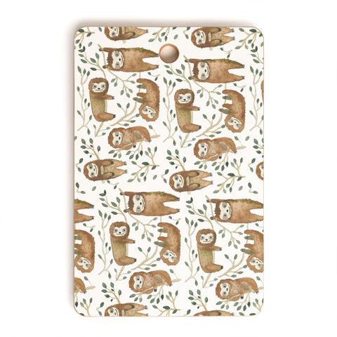 Dash and Ash Sloth buds Cutting Board Rectangle