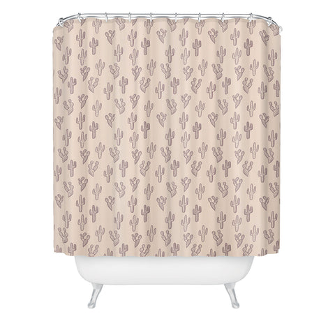Dash and Ash Somber Mauve Shower Curtain