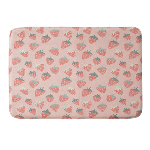 Dash and Ash Strawberry Disco Memory Foam Bath Mat