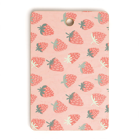 Dash and Ash Strawberry Disco Cutting Board Rectangle