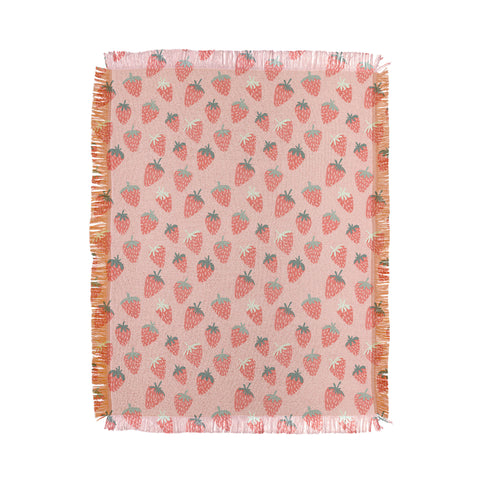 Dash and Ash Strawberry Disco Throw Blanket