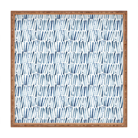 Dash and Ash Strokes and Waves Square Tray