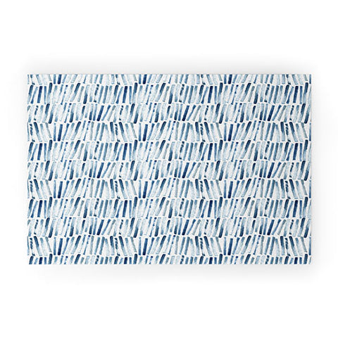 Dash and Ash Strokes and Waves Welcome Mat