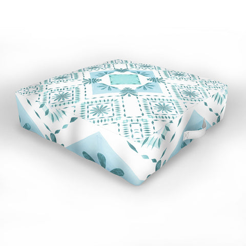 Dash and Ash Sunday Picnic Outdoor Floor Cushion