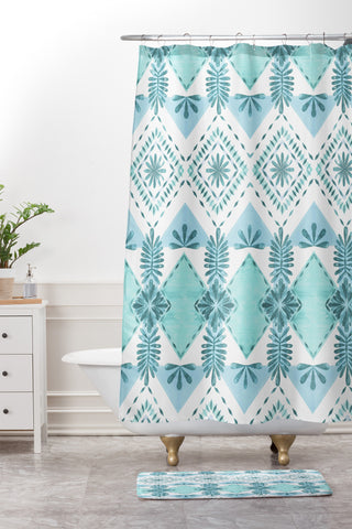 Dash and Ash Sunday Picnic Shower Curtain And Mat