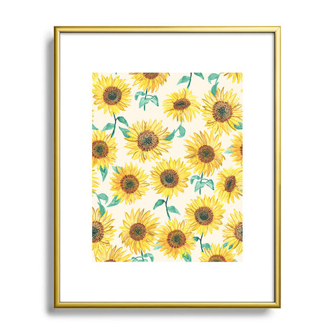 Dash and Ash Sunny Sunflower Metal Framed Art Print