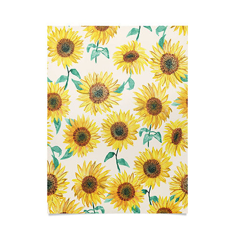 Dash and Ash Sunny Sunflower Poster