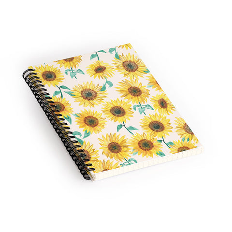 Dash and Ash Sunny Sunflower Spiral Notebook