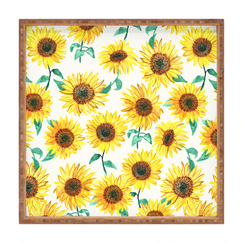 Dash and Ash Sunny Sunflower Square Tray