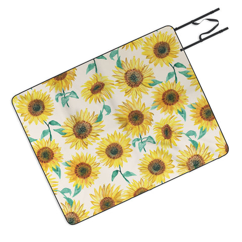 Dash and Ash Sunny Sunflower Picnic Blanket