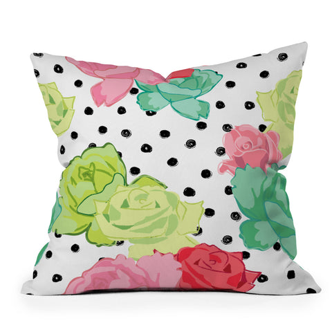 Dash and Ash The Rose Away Throw Pillow