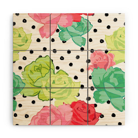 Dash and Ash The Rose Away Wood Wall Mural