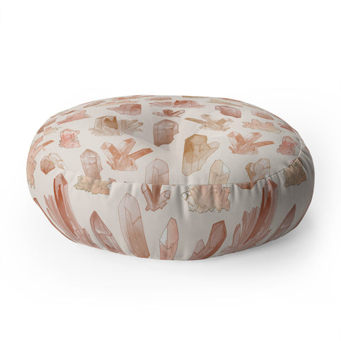 Dash and Ash Those Gems Though in Sunrise Floor Pillow Round